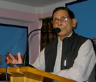 Maoist leader Mohan Baidya speaking at a programme organised by Janasanchar Abhiyan in the capital Wednesday, May 13 09. nepalnews.com/ANA